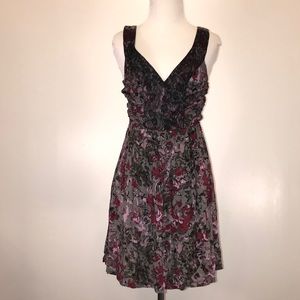 Wallflower Vintage Floral Print Dress with Lace